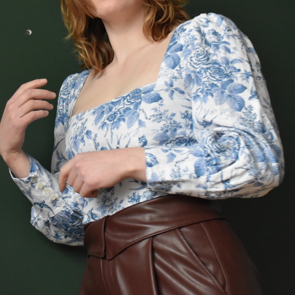 Linen Reformation blouse